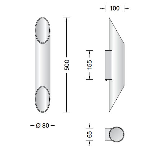 51056.4K3 - STUDIO LINE LED-Wandleuchte, messing